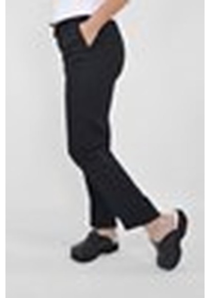 Siyah Soft Saten Likralı Pantolon