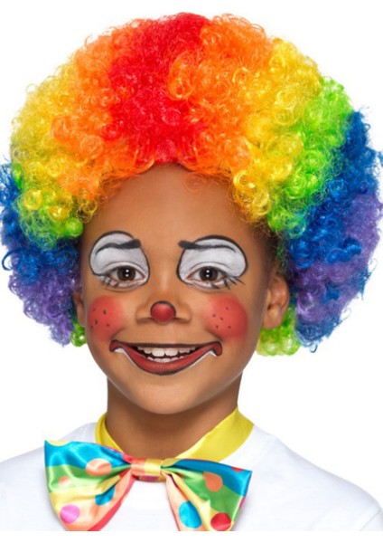 Rengarenk Kıvırcık Afro Peruk Bonus Saç 120 gr (4886)