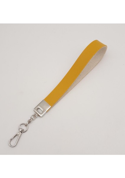 Hardal Tek Kat Suni Deri Zincirli Elcik Gümüş Metal