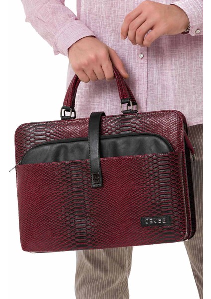CA143 Bordo Omuz Askılı Business Çanta