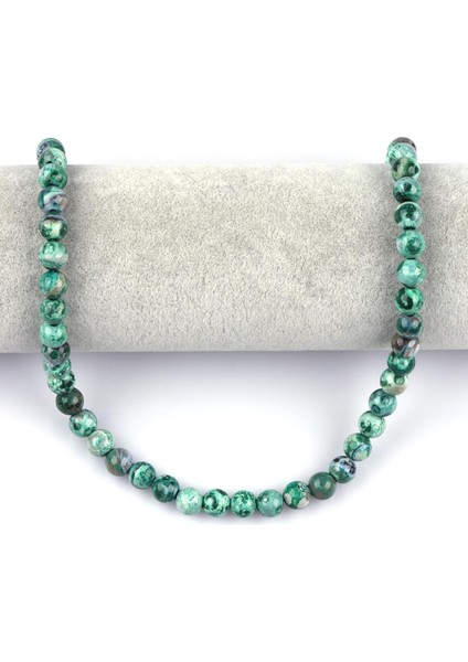 Yeşil Crazy Akik Doğal Taş Dizi 8 mm Küre Kesim fiyatları