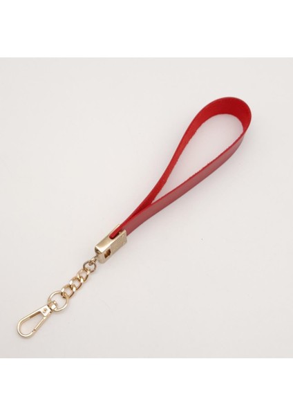 Kırmızı Tek Kat Suni Deri Zincirli Elcik Light Gold Metal fiyatları
