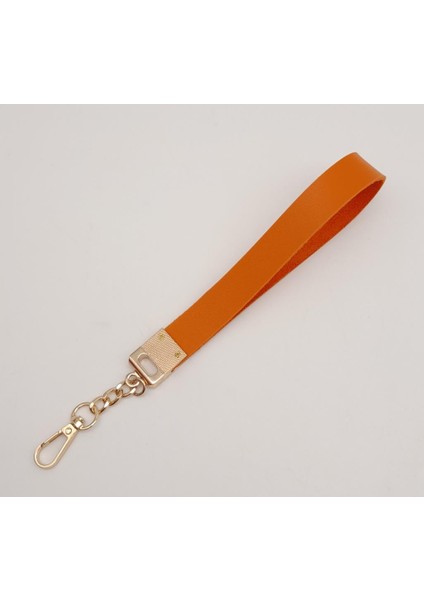 Turuncu Tek Kat Suni Deri Zincirli Elcik Light Gold Metal modelleri