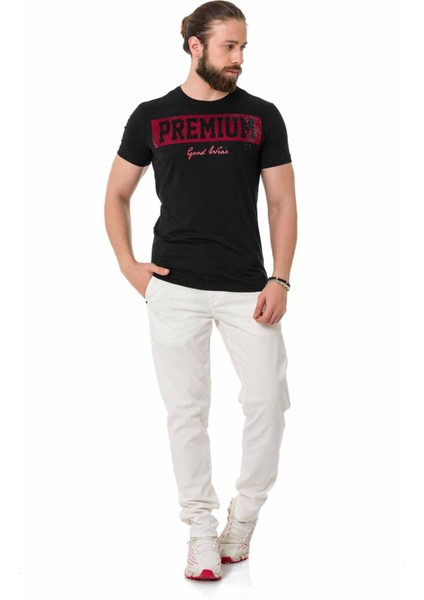 CT732 Taşlı Premium Siyah Tişört indirimleri