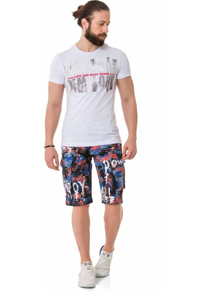 CT733 Taşlı New York Beyaz Tişört indirimleri