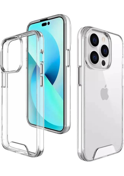 iPhone 14 Pro Max Kılıf Space Seri Lux Silikon Şeffaf Kapak