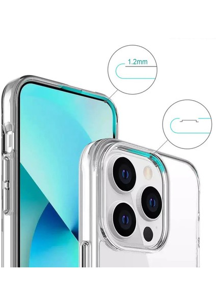 iPhone 14 Pro Max Kılıf Space Seri Lux Silikon Şeffaf Kapak