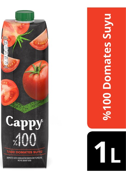 Bahçe %100 Domates Suyu Karton Kutu 1 L