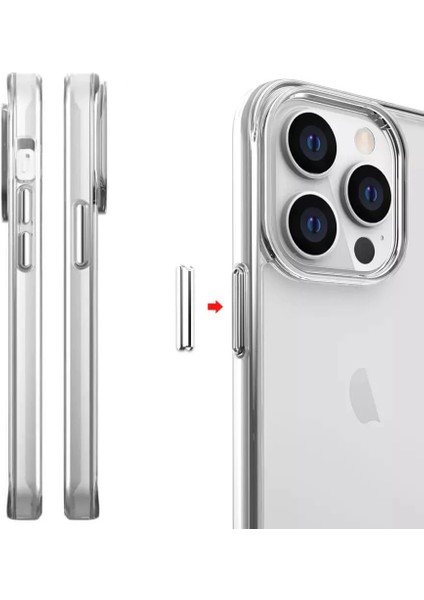 iPhone 14 Pro Max Kılıf Space Seri Lux Silikon Şeffaf Kapak