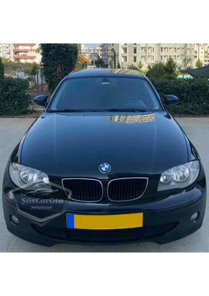 Bmw E87 1 Serisi Makyajsız Kasa 2004-2009 Uyumlu Batman Yarasa Ayna Kapağı Piano Black Abs Plastik