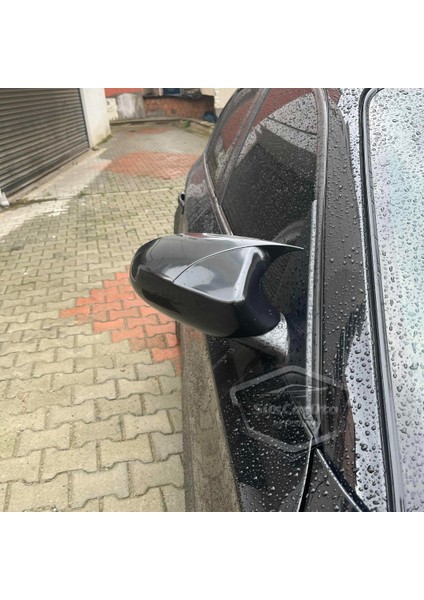Bmw E87 1 Serisi Makyajsız Kasa 2004-2009 Uyumlu Batman Yarasa Ayna Kapağı Piano Black Abs Plastik fırsatları
