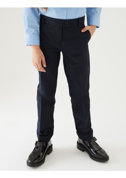 2'li Slim Fit Okul Pantolonu