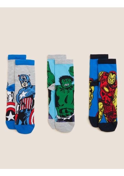 Marks & Spencer 3'lü Marvel™ Çorap