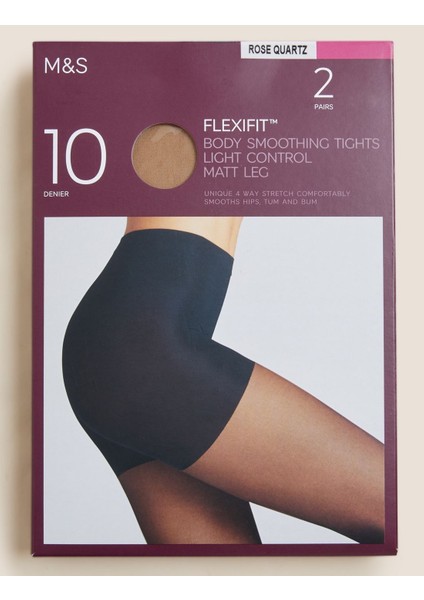 Marks & Spencer 2'li Flexifit™ 10 Denye Külotlu Çorap Seti