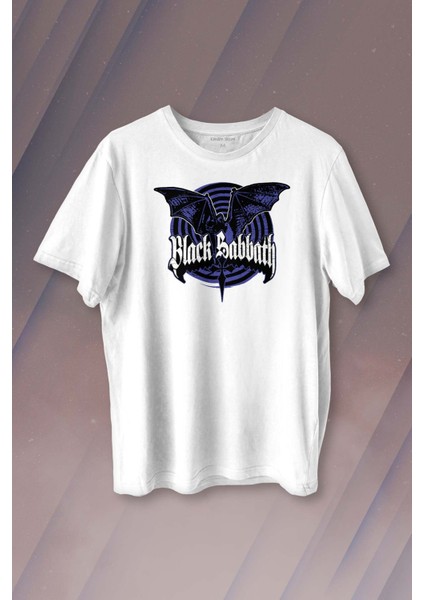 Black Sabbath Rock Müzik Ozzy Metal Music Yarasa Baskılı Tişört Unisex T-Shirt