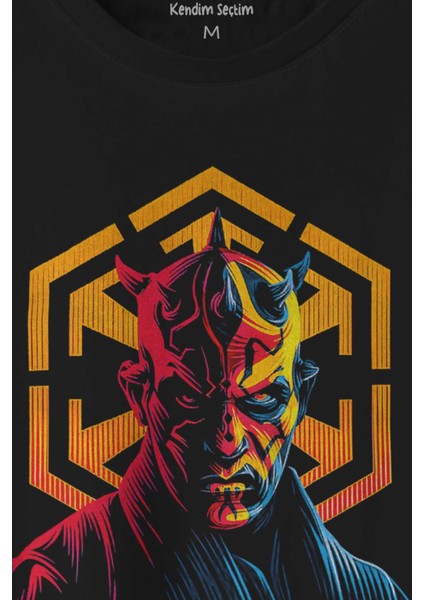 Kendim Seçtim Dark Side Star Wars Darth Maul Baskılı Tişört Unisex T-Shirt