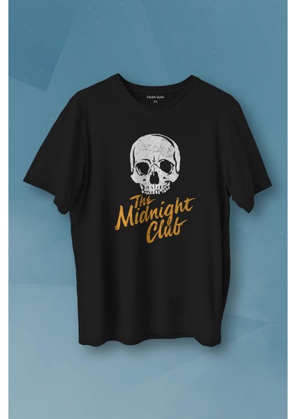 The Midnight Club Logo Kuru Kafa Dizi Baskılı Tişört Unisex T-Shirt