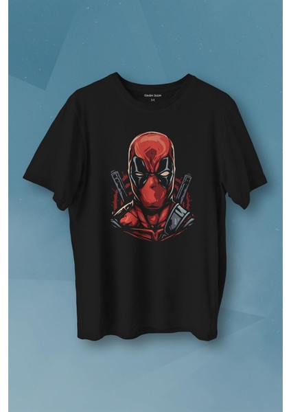 Deadpool Marvel Spiderman Hulk Iron Man Film Movie Baskılı Tişört Unisex T-Shirt