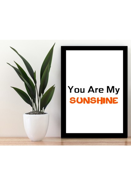 Siyah Çerçerve Görünümlü Duvar Tablosu Retro Ahşap Poster