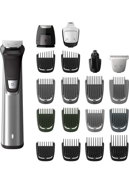 Norelco Multigroomer Hepsi Bir Arada Düzeltici Serisi 7000, 23 Parça Erkek Bakım Seti, Sakal, Baş, Vücut ve Yüz Için Düzeltici
