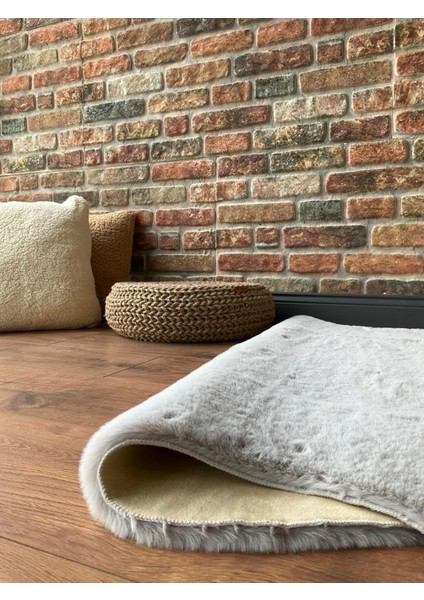 Tavşan Tüyü Post Peluş Ultra Yumuşak Post Puffy Gri fırsatları