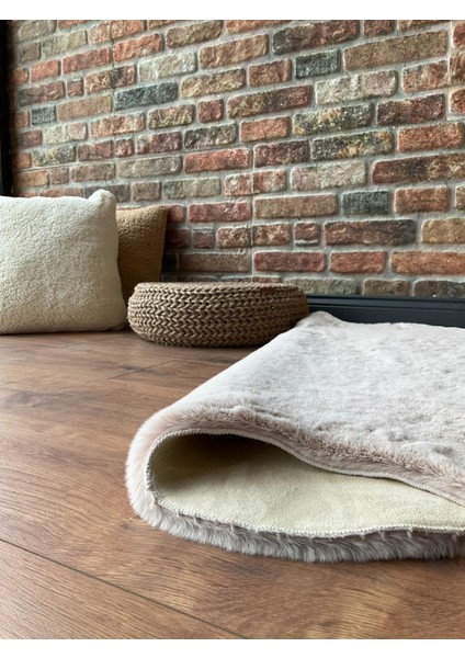 Tavşan Tüyü Post Peluş Ultra Yumuşak Post Puffy Kum Beji modelleri