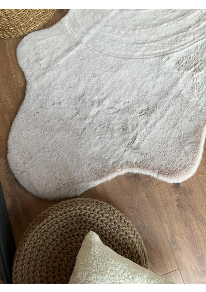 Tavşan Tüyü Post Peluş Ultra Yumuşak Post Puffy Kum Beji indirimleri