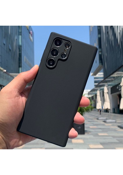 Galaxy S23 Ultra Kılıf Ultra Esnek Parmak Izi Yapmaz Içi Kadife Silikon Liquid Launch Case
