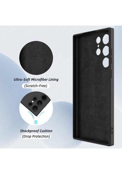 Galaxy S23 Ultra Kılıf Ultra Esnek Parmak Izi Yapmaz Içi Kadife Silikon Liquid Launch Case