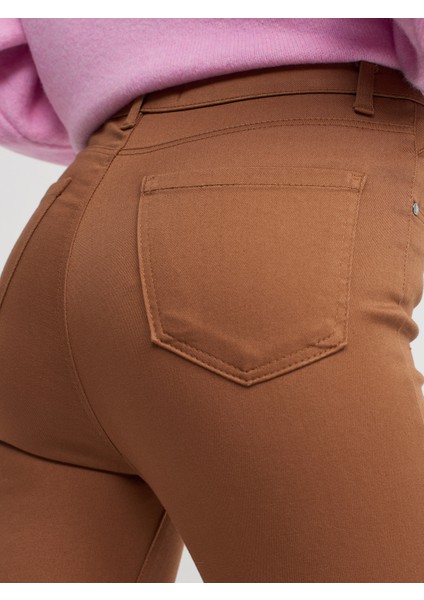 70629 Süper Yüksek Bel Pantolon-Camel fırsatları