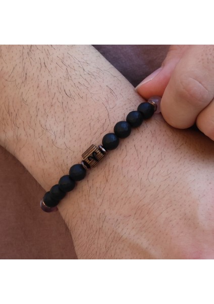 Koç Burcu Erkek Doğal Taş Bileklik