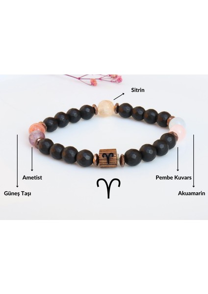 Koç Burcu Erkek Doğal Taş Bileklik fiyatları