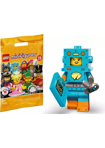 71034 Minifigür Seri 23 - 6 Cardboard Robot Minifigür