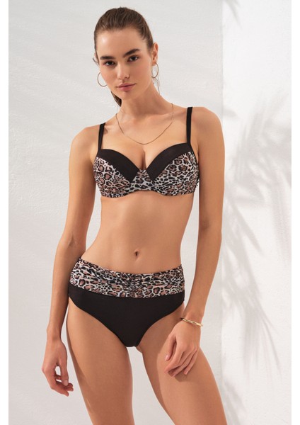 Melida Kaplı Parçalı Bikini Leopar 231233-D