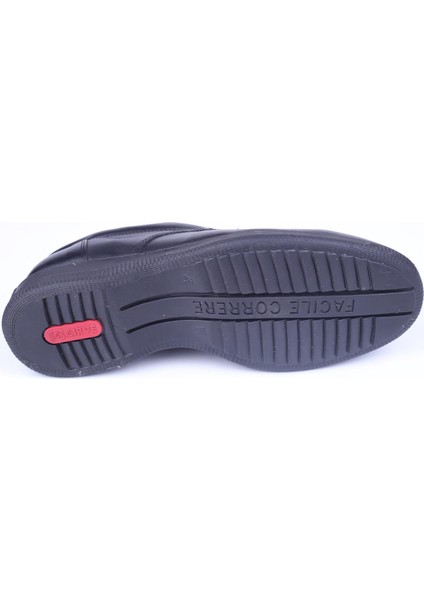 2100 Deri Erkek Siyah Günlük Comfort Ayakkabı indirimleri