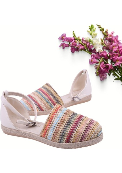 Walkenzo Su Perisi 1701 Kadın Hasır Örme Günlük Ayakkabı