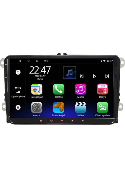 Skoda Roomster Android 12 Carplay Multimedya Ekran 4gb RAM+64GB HDD