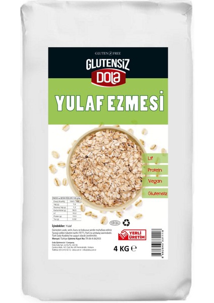 Glutensiz Yulaf Ezmesi 4 kg