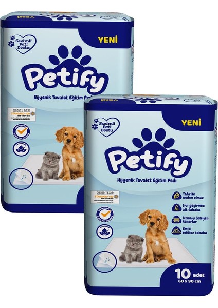 Petıfy Evcıl Egıtım Pedı 60*90 Küçük 10'lu x 2 Paket