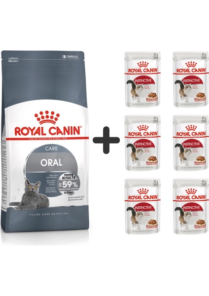 Oral Care Kedi Maması 1,5 kg + 6 Adet Yaş Mama