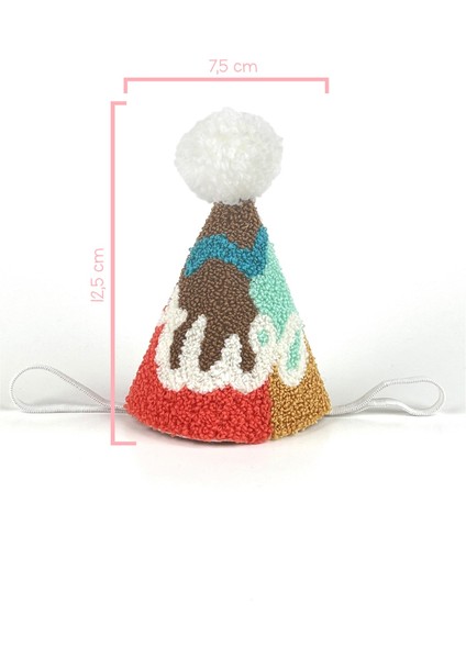 Çok Renkli Safari Punch Nakışlı Two Huni Doğum Günü Saç Bandı modelleri