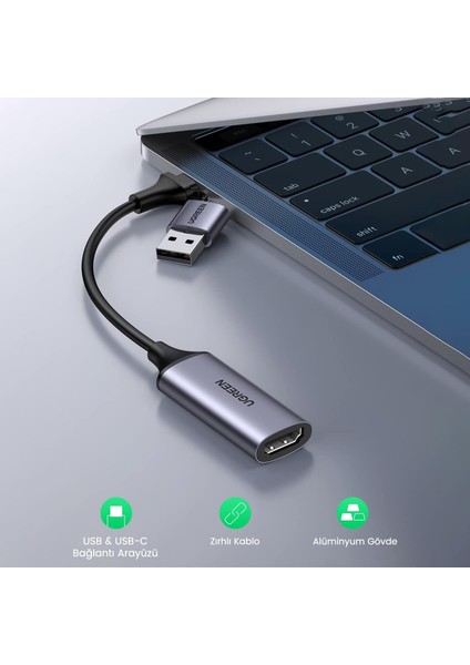 1080P 30Hz USB Type-C Video Capture Kart HDMI Görüntü Yakalama Kartı