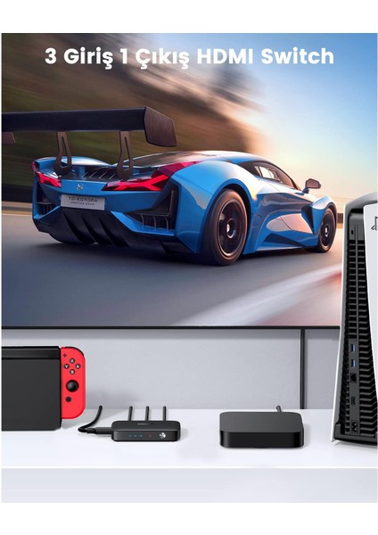 Uzaktan Kumandalı 3 Giriş 1 Çıkış 4K 30Hz HDMI 1.4 Switch fiyatları
