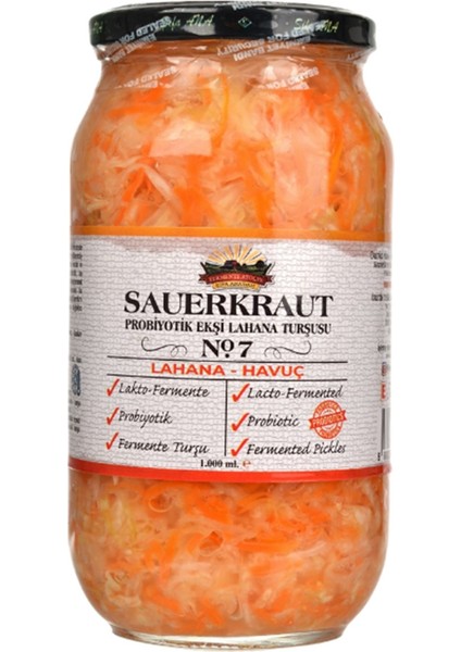 Havuçlu Lahanalı Probiyotik Sauerkraut Turşu (1000 Cc.) No7