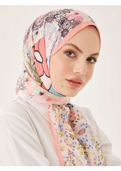 Yamalı Çiçek Desen Dijital Soft Şal-Yavruağzı modelleri