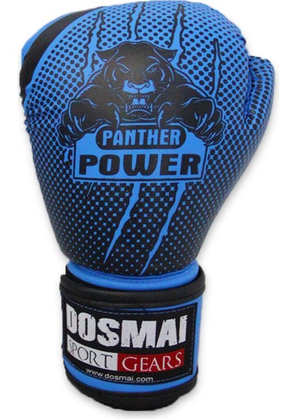 Panther Power Serisi Boks Kick Boks Eldiveni Dosmai EL341 Mavi - 4 Oz