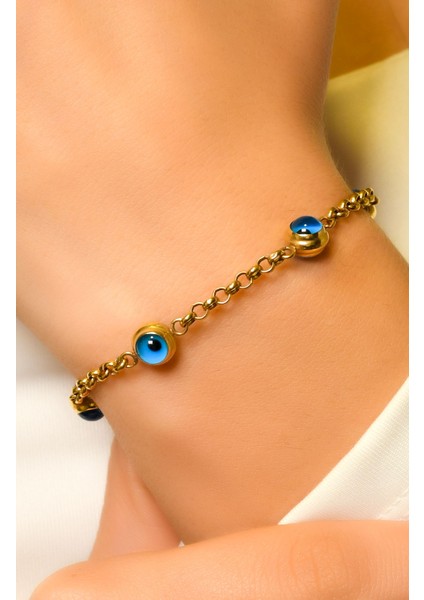 Ravi Nazar Boncuklu Tasarım Bileklik 14 Ayar A056442 fiyatları