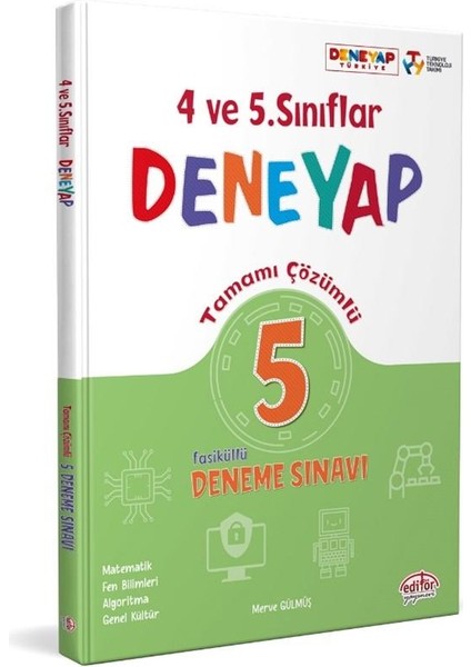 4. ve 5. Sınıf Deneyap Tamamı Çözümlü 5 Deneme Sınavı