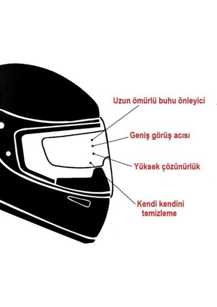Raleri Pinlock Üniversal Kask Buğu Önleyici Küçük Boy (Buğu Camı)