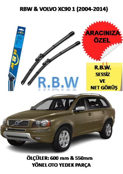 Volvo XC90 1 (2004 - 2014) Aracınız Için Özel Muz Tip Silecek Takımı